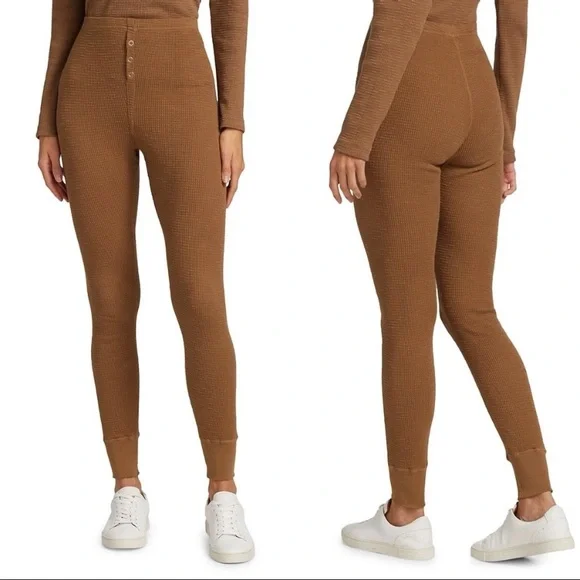 Re/Done Hanes Thermal Leggings - Picture 2 of 7